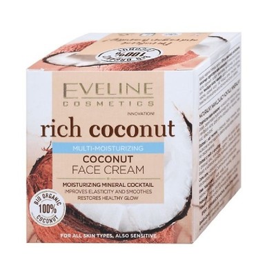 Eveline Rich Coconut Face Cream - Deep Moisturizing & Nourishing 50ml