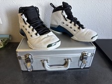 OG 2002 Nike Air Jordan XVII 17 COLLEGE BLUE Shoes Men Sz 10 White Black WIZARDS