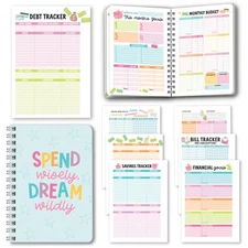 Colorful Monthly Budget Planner 2025-2026 - Financial Planner Organizer Budge...