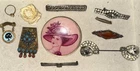 Victorian Jewelry Lot 11 PC SS, Gold, France Big Pink Lady Brooches STONES! SEE!