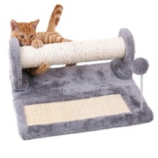 PAWZ Road Cat Scratching Post and Pad, Sisal-Covered Scratch Posts and Pads w...