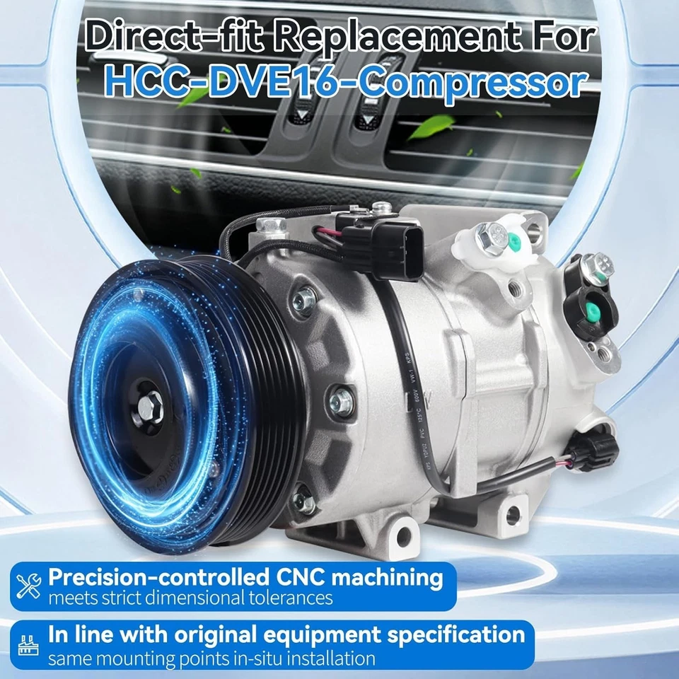 977012S500 Compresor de aire acondicionado de coche para Kia Sportage 2011-2016 2,0 L/2,4 L Foto 4 de 4