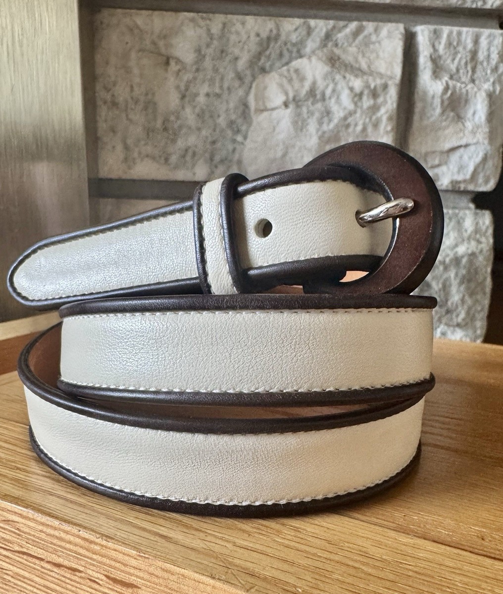 Vintage Lauren Ralph Lauren Leather Belt Vintage RALPH LAUREN 85 Silver Genuine Leather Belt Size 32  main image 2