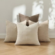 Boho Throw Pillow Covers 18x18 Set of 4, 18" x 18" Pack of 4 Neutral