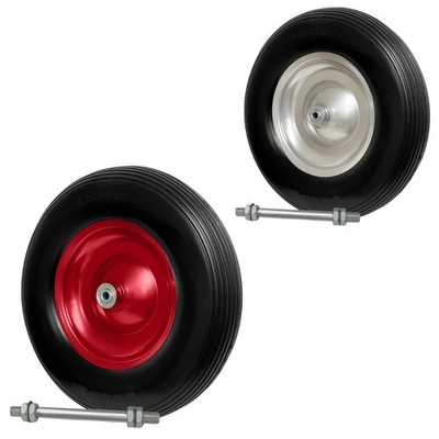 Schubkarrenrad Vollgummi Schubkarrenreifen 4.80/4.00-8 pannensicher Achse Rad