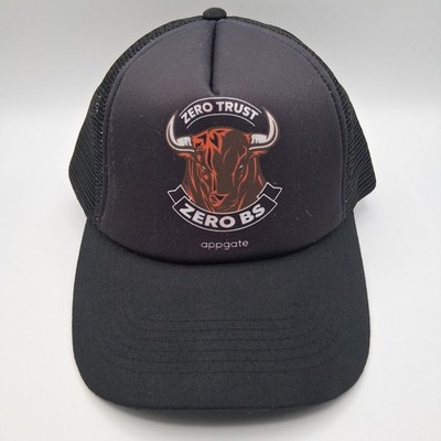 Appgate Cybersecurity Hat Snapback Promo Cap Black Zero Trust BS Jordan Lackey