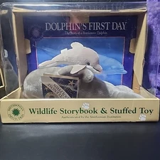 Vintage Smithsonian Wildlife Series Dolphin & Baby Plush 6-14" 2001 Unopened 