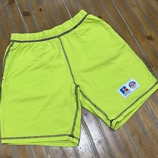 ASAP Worldwide Shorts Small Green Russell Athletic Cotton Sweat Stretch Hip Hop