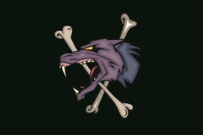  Fahne Flagge Werewolf Wolf mit Knochen 150 x 250 cm Bootsflagge Premium