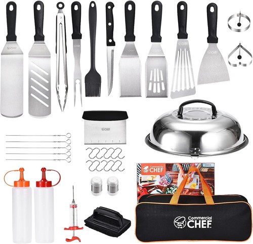 Commercial Chef 36-teilig Blackstone Flach Bratpfanne Zubehör Kit - Bratpfanne Werkzeuge - Bild 1 von 7