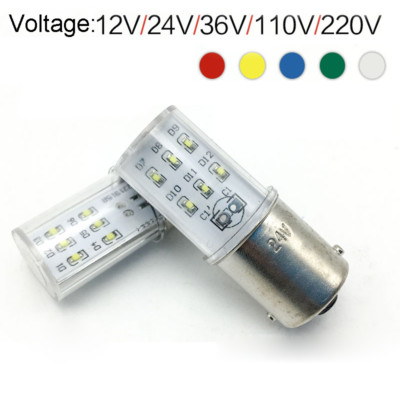 Bayonet Warn Light Bulb Lamp B15 LED 5W 12/24/36/110V/220V Single/Double Contact