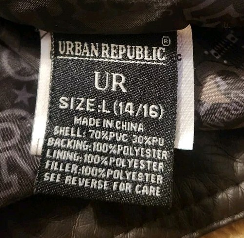 Urban Republic Boys Zip Up Jacket Black 14/16 - Picture 7 of 10