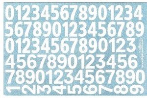 Decal 1/24 Accessories Modelcar Race Numbers White 1960s-70s Virages 186/24