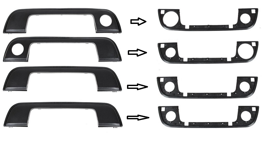 4 Couvertures de Poignée de Porte Externe pour BMW Série 5 E34 1987-1997