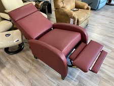 Best Furniture Electric Power 3-way Jette Recliner Chair in Strawberry Leather