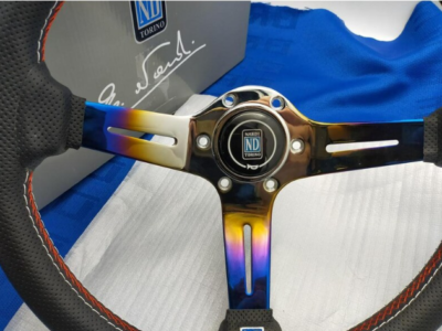 Nardi Torino Leather Titanium Blue Rainbow Style Sport Steering