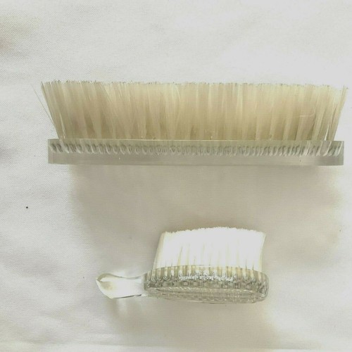 Vintage JEWELITE Clear Crystal Cloth Brushes Lot of 2 by Pro-phy-lac-tic Used