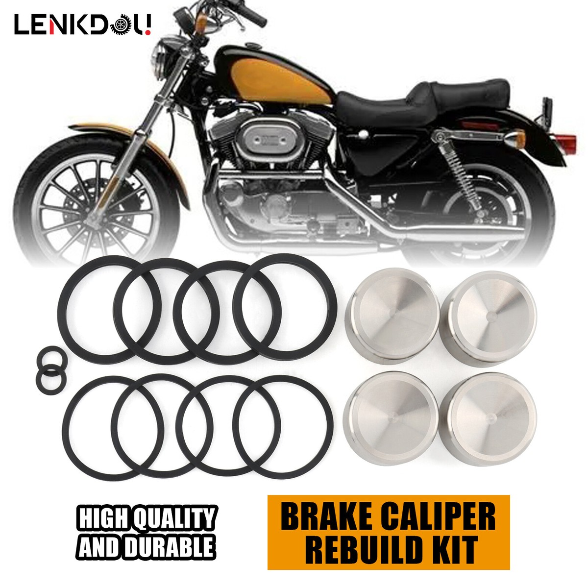 Front / Rear Brake Caliper Rebuild Ki For harley Sportster Softail