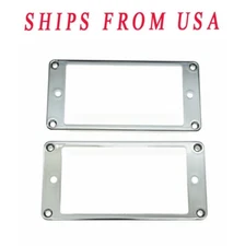 KAISH 2x Plastic Humbucker Pickup Ring Flat/Curved Bottom Frame for Epi LP