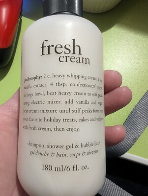 Philosophy Fresh Cream Shampoo, ShowerGel & Bubble bath 6. fl oz New