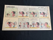 09 TUMBLEWEEDS By Tom K. Ryan Lot of 2 Sunday Third Page Comic Strips 1974