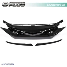 Fit For 2016-2021 Honda Civic Battle Style Front Bumper Hood Grille ABS