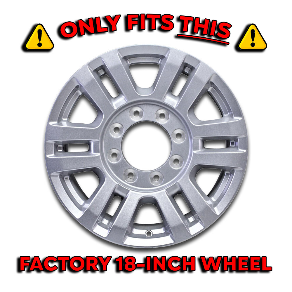 18" Black Wheel Skins Rim Covers Hub Caps for 201719 Ford F250 F350