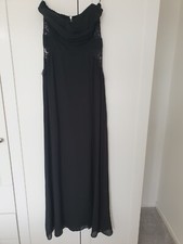 TFNC Black Strapless Evening Dress Size 8
