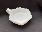 Vintage Westmoreland White English Hobnail Milk Glass Nappy Hexagon Candy Dish