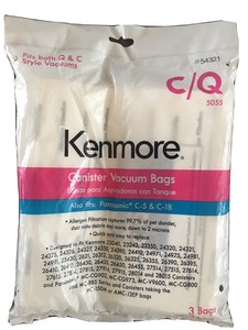 Kenmore Canister Vacuum Bags C/Q 5055 3 Bags | eBay