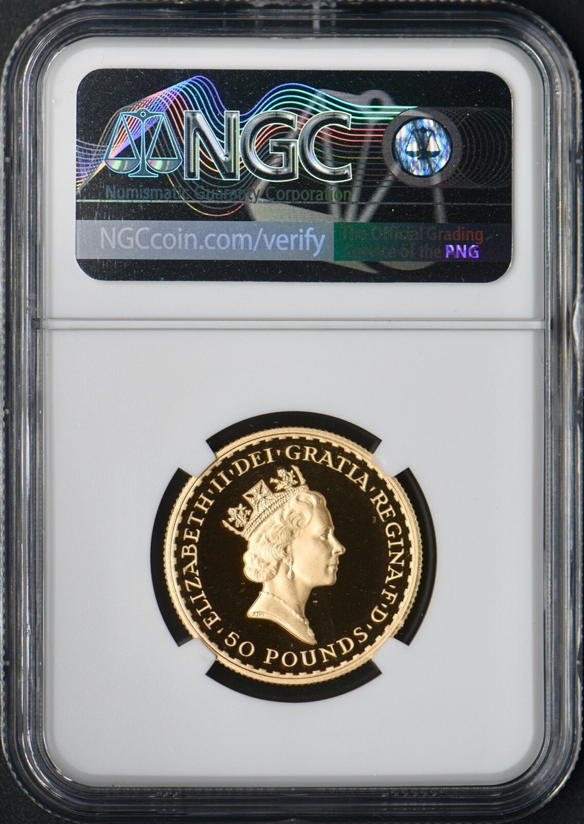 1989 Great Britain Gold 1/2 oz £50 Britannia NGC PF69 Ultra