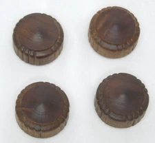 Antique Wood Radio Knob Set of 4 for Tube Radio L