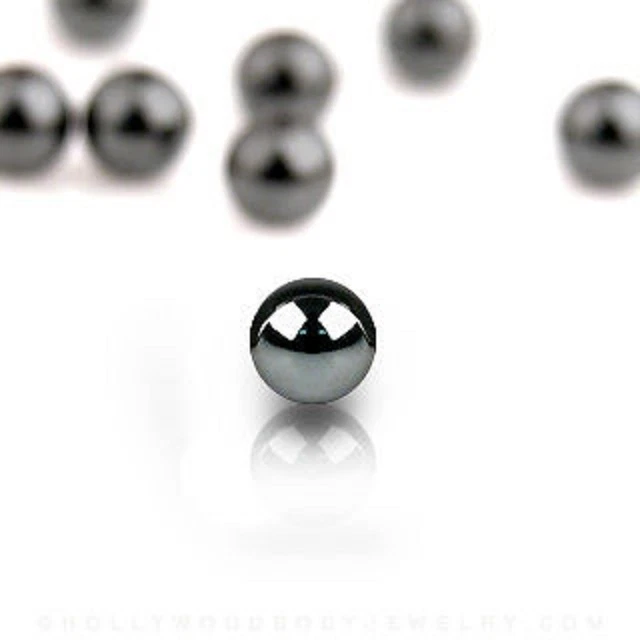 Bola de cuentas cautivas de repuesto de hematita con hoyuelos 3 mm 4 mm 5 mm Cuentas cautivas de hematita Foto 2 de 2