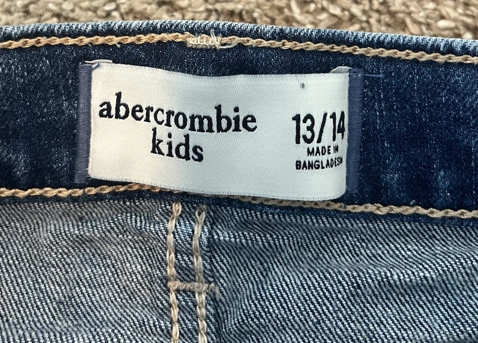 Falda vaquera Abercrombie niños niñas 13/14 botones mosca Foto 3 de 4