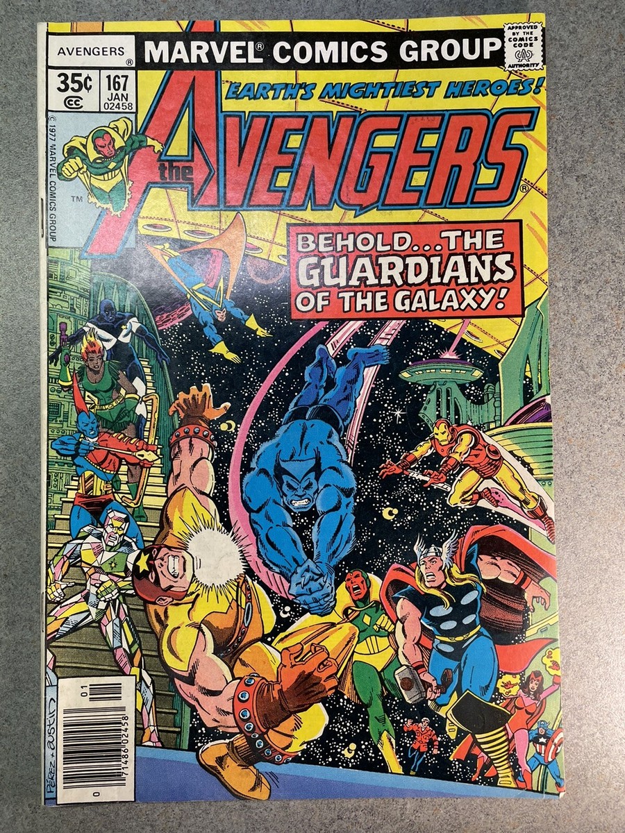 AVENGERS #167 (1978) KEY! 1ST MEETING AVENGERS AND THE GUARDIANS