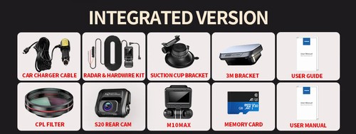 2K 1440P Dash Cam for Car DVR 4CH 360 Camera Parking Monitor & GPS Night Vision - Picture 13 of 26