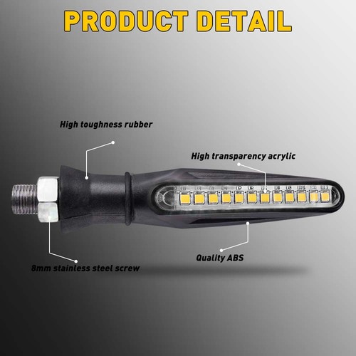 4X Motorcycle LED Turn Signal Lights Blinker For Suzuki DR650SER DRZ400SM DRZ400 - Picture 4 of 11