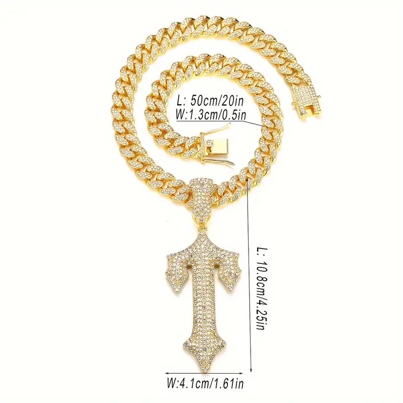 Trapstar T Chain Miami Chain Silver Chain Iced Out Hip Hop eBay