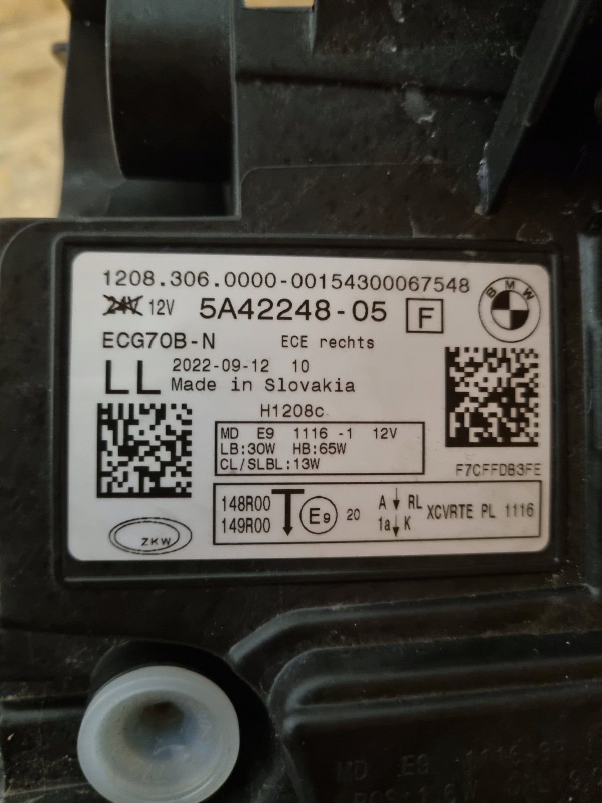 Frontscheinwerfer BMW 2 U06 5A42248-05 LED Rechts Scheinwerfer  