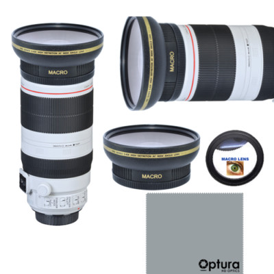 HD3 WIDE FISHEYE LENS + MACRO LENS FOR Canon EF 100-400mm f/4.5-5.6L IS II USM 
