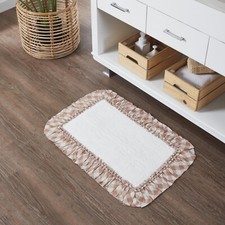 VHC Annie Portabella Check Bath Mat 20x30 Farmhouse Bath