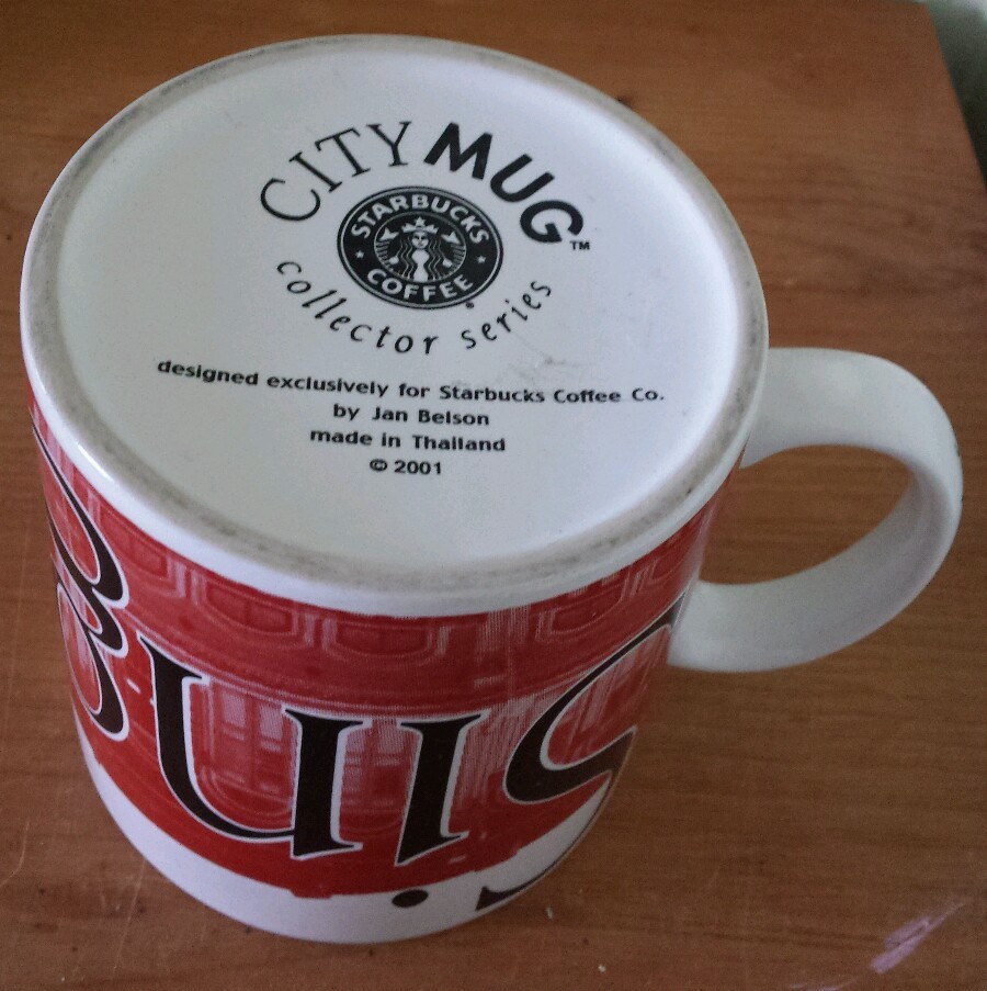 2001 STARBUCKS COFFEE CITY MUG COLLECTORS SERIES SINGAPORE BY JAN BELSON |  eBay