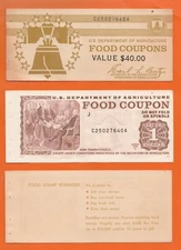 U.S. Department Agri Food STAMP Coupon 1975 A M/C J C25027640A SCRIP TOKEN