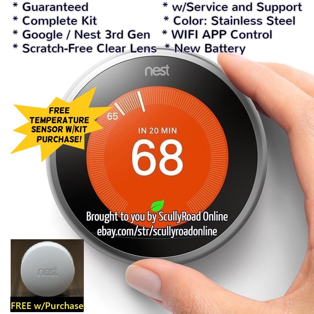 その他 Nest Learning Thermostat (T3007ES) Nest (T3007ES) Learning Thermostat 3rd Gen, Stainless Steel with