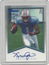 KEVIN DYSON 1998 BOWMAN TITANS ROOKIE SUPER RARE ON CARD RC AUTO #A9