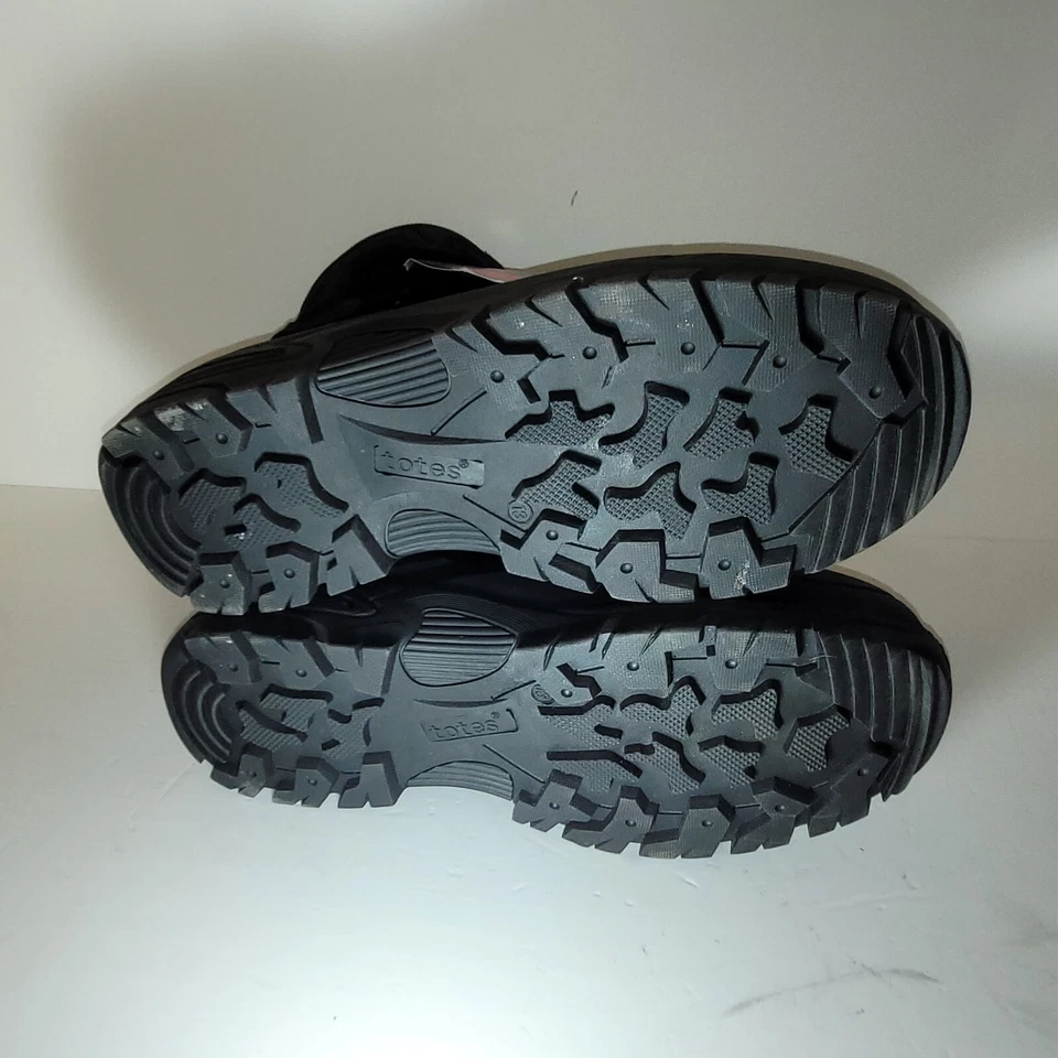 TOTES BOOM 黑色防水靴带 Thermolite 黑色男式 9M 码 — 第 3/4 张图片