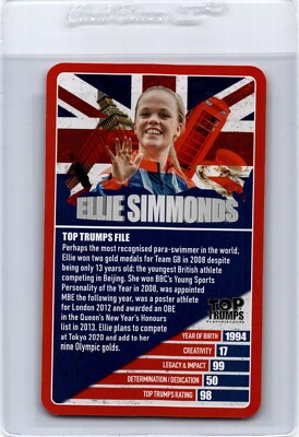 2020 Top Trumps National Treasures  Ellie Simmonds