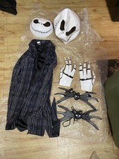 Jack Skellington Costume Deluxe Adult XL Coat, Masks, Lot. Used. Costume Lot