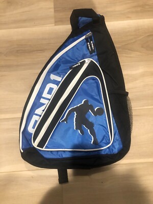 and 1 basketball  Sling Backpack Black & blue new
