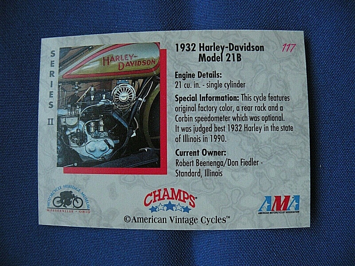 1993 Champs AMA American Vintage Cycles ser. 2 1932 Harley